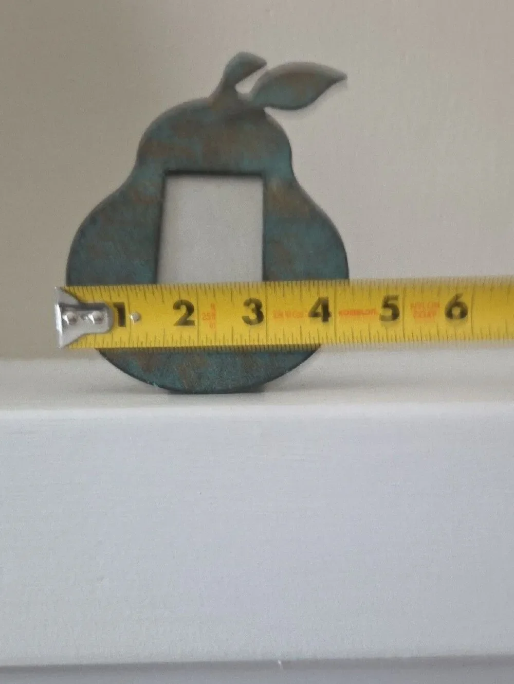 Rustic Teal and Bronze Pear-Shaped Photo Frame